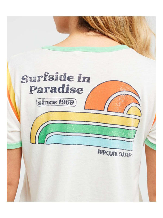 Koszulka damska RIP CURL Surf Side Ringer Tee beżowa
Koszulka damska RIP CURL Surf Side Ringer Tee beżowa