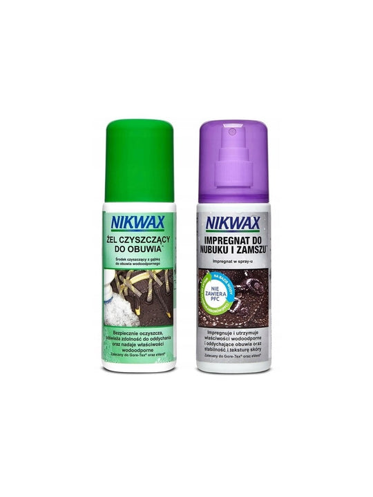 Zestaw pielęgnacyjny Nikwax Twin Pack: Żel czyszczący do obuwia & Impregnat nubuku i zamszu - 2x125 ml - Środki
Zestaw pielęgnacyjny Nikwax Twin Pack: Żel czyszczący do obuwia & Impregnat nubuku i zamszu - 2x125 ml - Środki