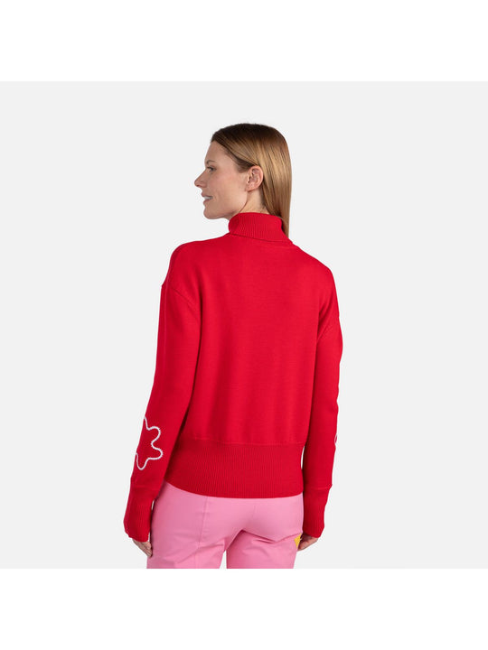 Sweter Rossignol W Jcc Roll Neck czerwony - Adventure Sports
