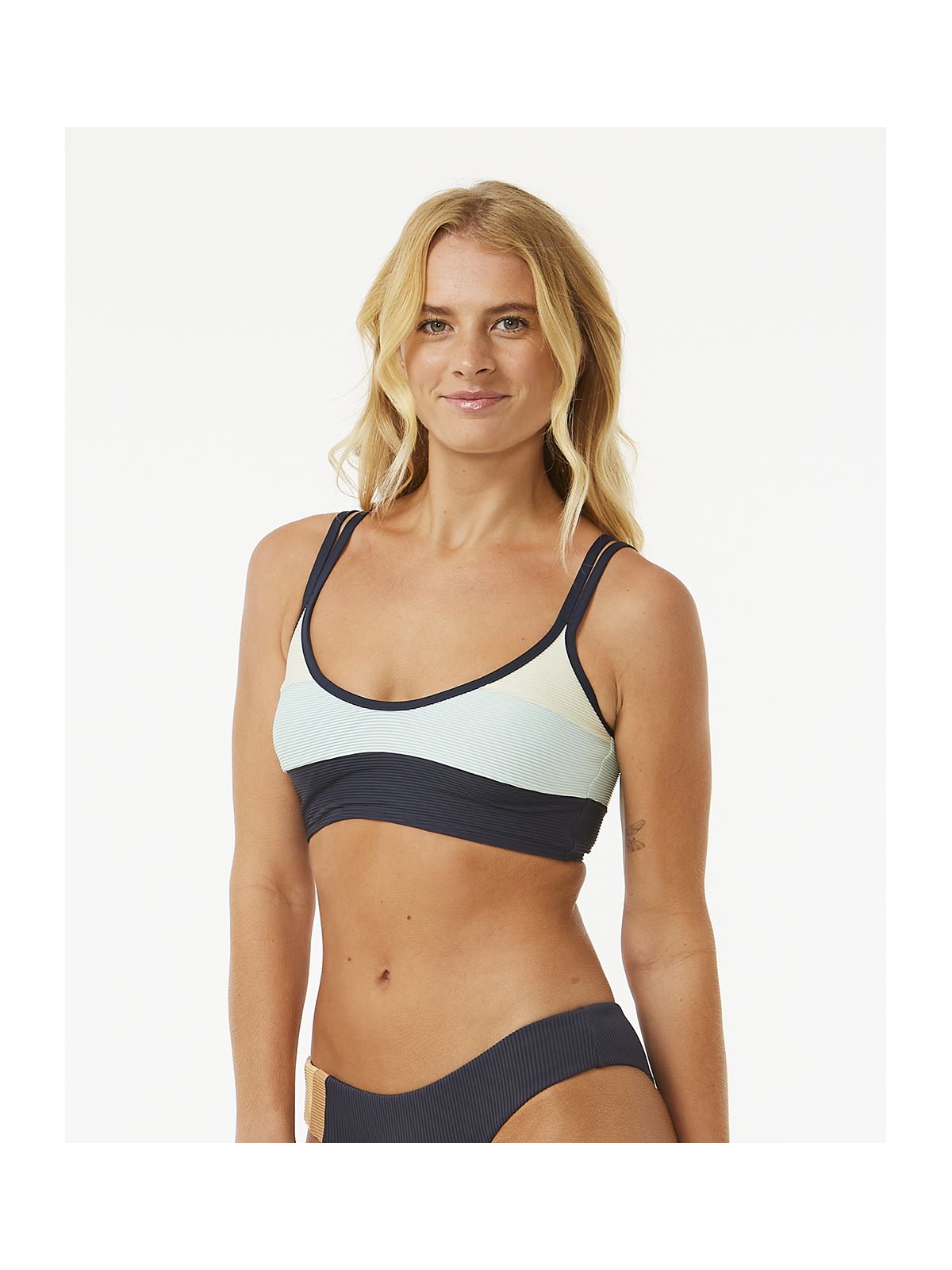 Top RIP CURL Block Party Spliced Crop granatowy - Adventure Sports