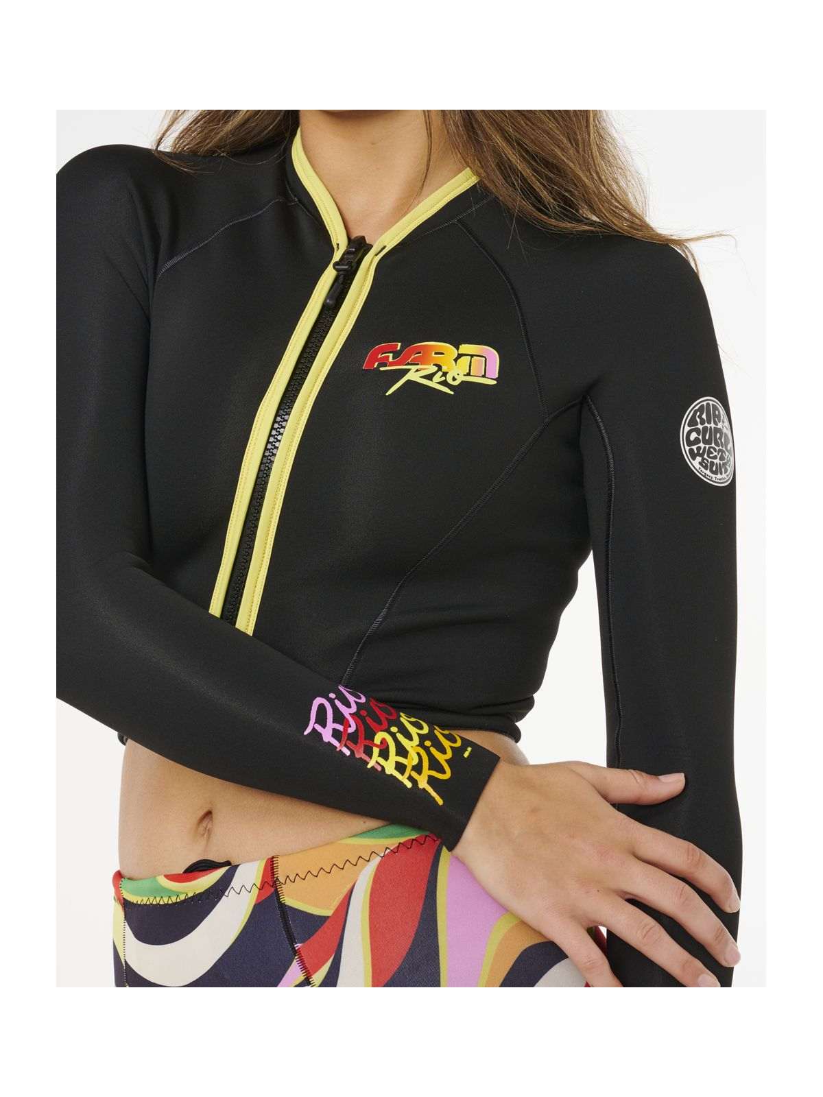 Kurtka damska RIP CURL G-Bomb 1.5 Ls Fz Crop Jkt czarna