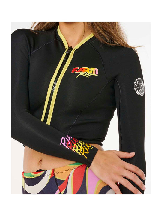 Kurtka damska RIP CURL G-Bomb 1.5 Ls Fz Crop Jkt czarna
