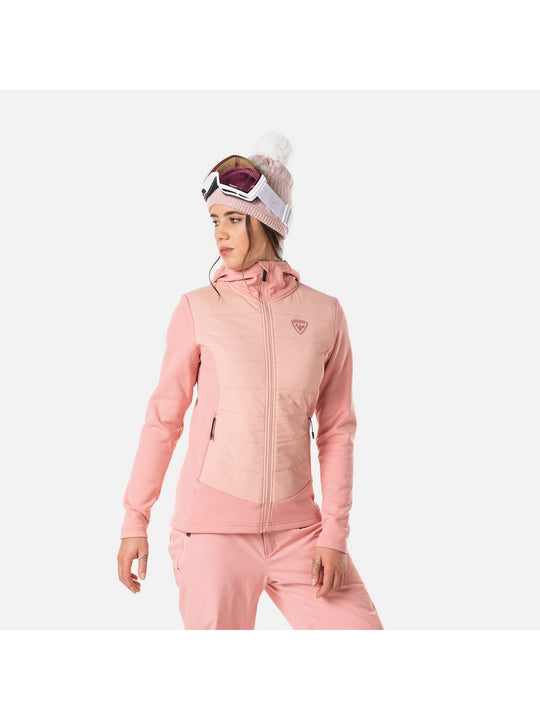Kurtka Rossignol damska W Classique Hybrid Clim różowa - Adventure Sports
