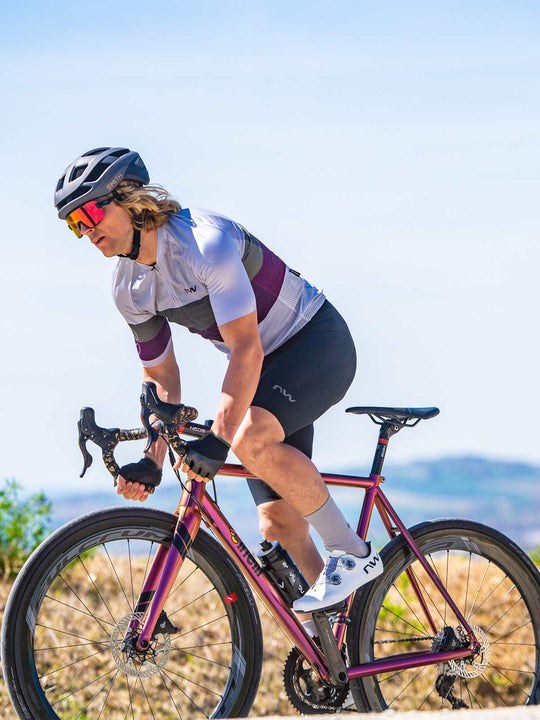 Koszulka rowerowa NORTHWAVE Blade Air Jersey - jasny szary/fioletowy - Adventure Sports
