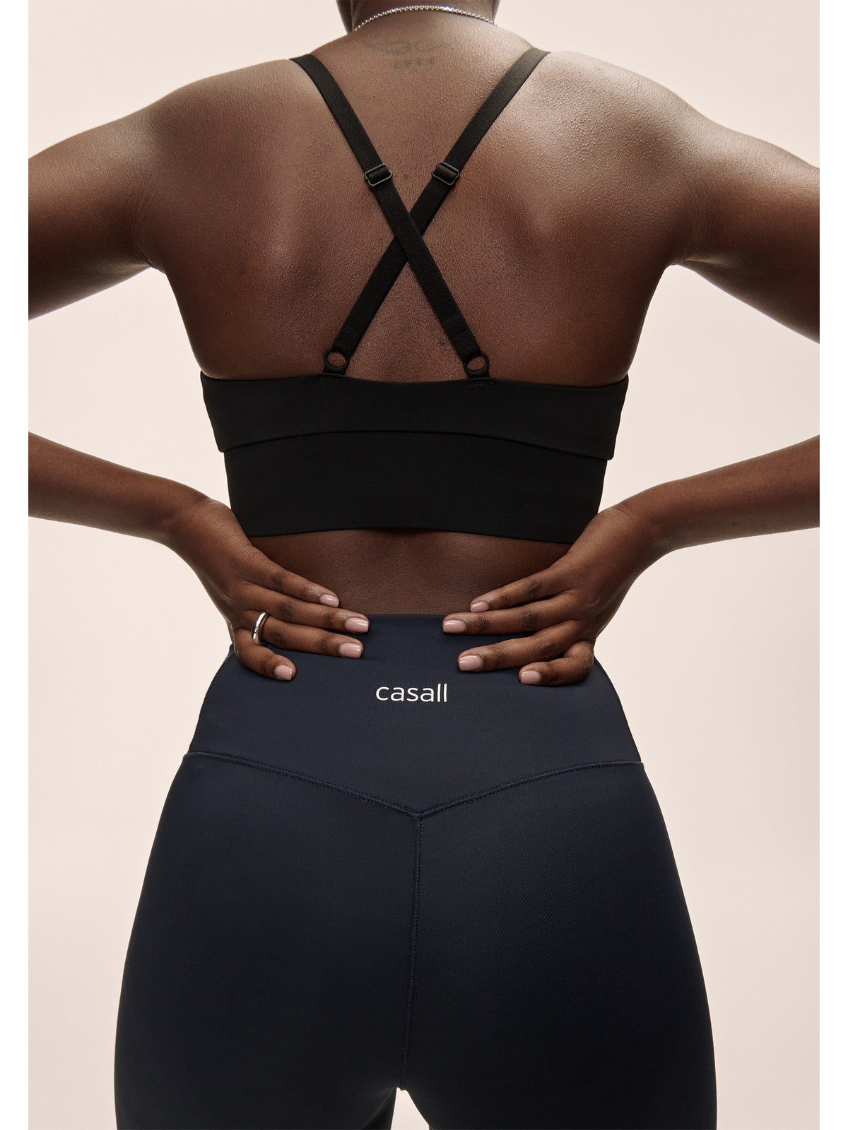 Spodnie damskie Casall Flare High Waist Pant niebieski