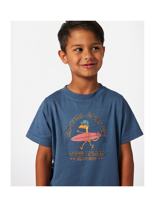 Koszulka RIP CURL Grom Energy Lizard Tee - Boy granatowy
