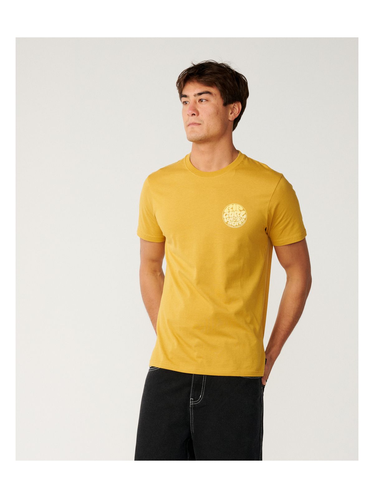 Koszulka męska RIP CURL Wettie Passage Icon Tee żółta