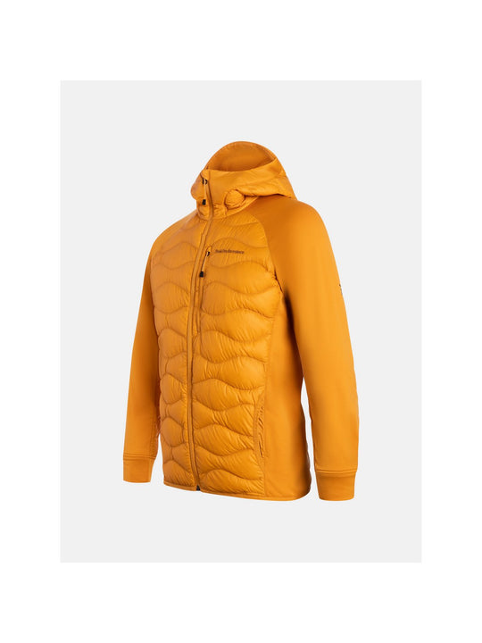 Kurtka z puchem męska Peak Performance M Helium Down Hybrid Hood pomarańczowy - Adventure Sports
