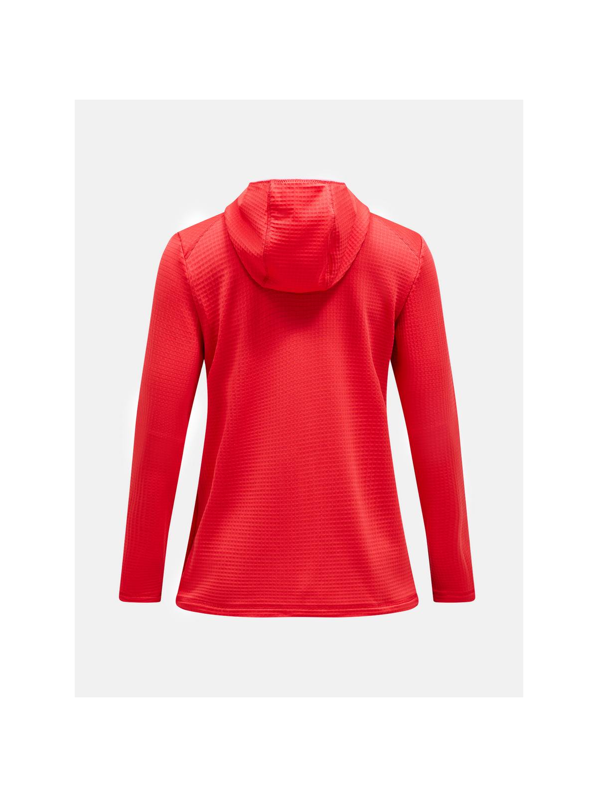 Bluza PEAK PERFORMANCE W Trail Polartec Zip Hood czerwony - Adventure Sports