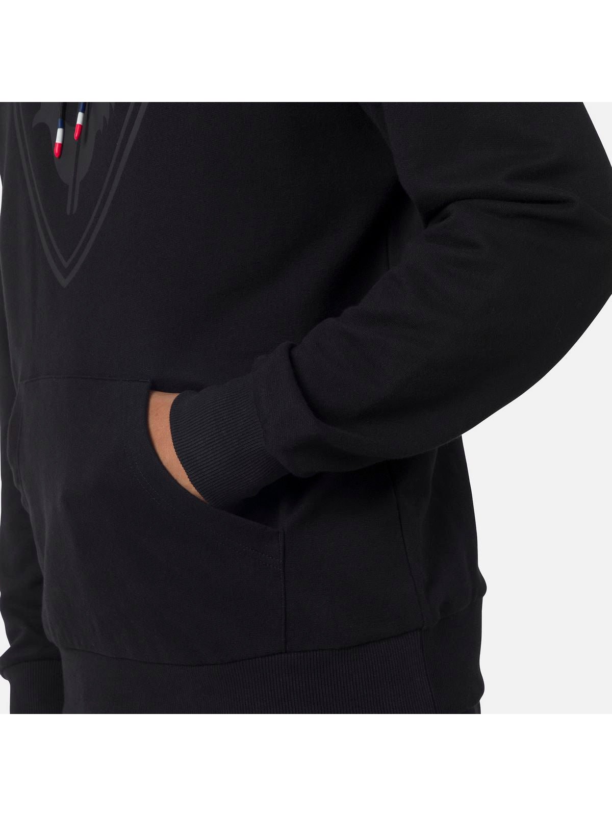 Bluza męska z kapturem Rossignol LOGO SWEAT HOOD FL czarny - Adventure Sports