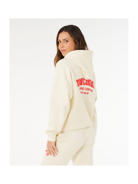 Bluza damska RIP CURL Surf Puff Heritage Hood beżowa
