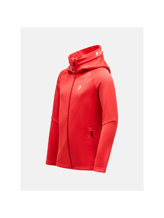 Bluza PEAK PERFORMANCE Rider Zip Hood Junior czerwony - Adventure Sports
