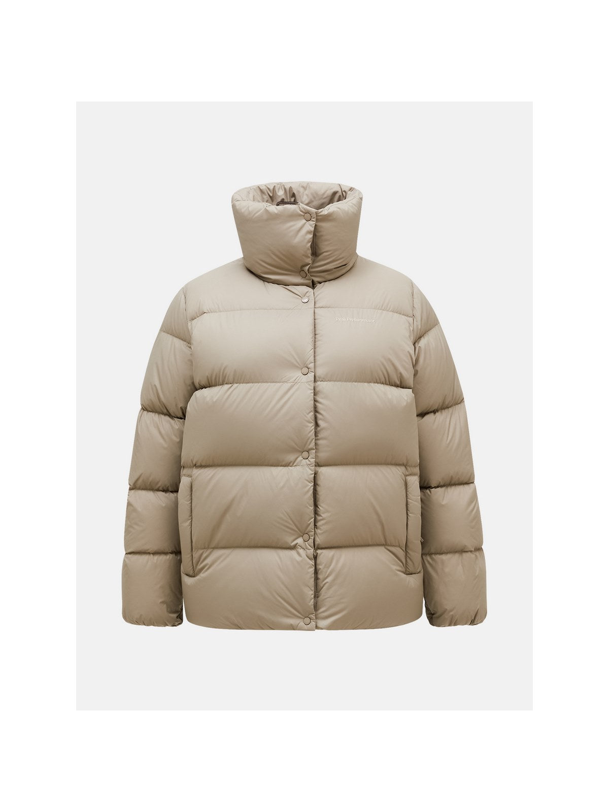 Kurtka puchowa Peak Performance W Down Puffer beżowy - narciarska - Adventure Sports