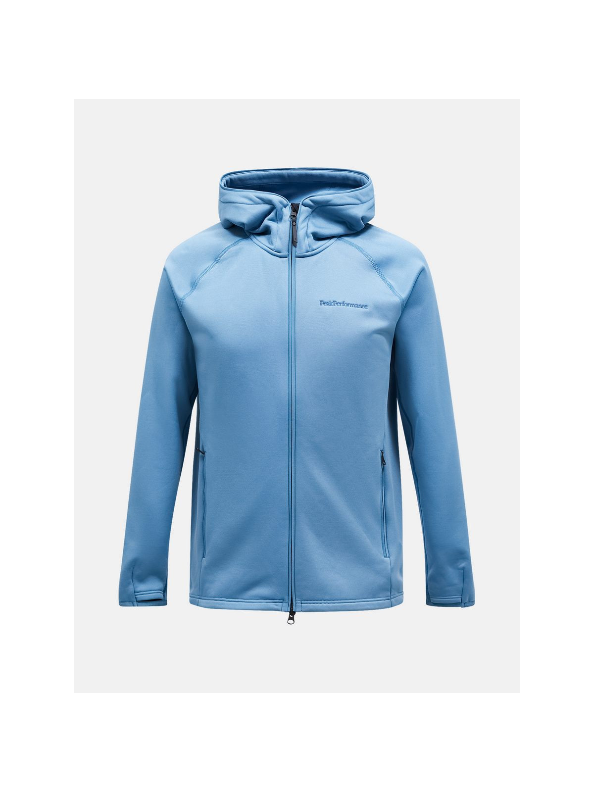 Bluza Peak Performance Flo M Chill Light Zip Hoo szary - Adventure Sports