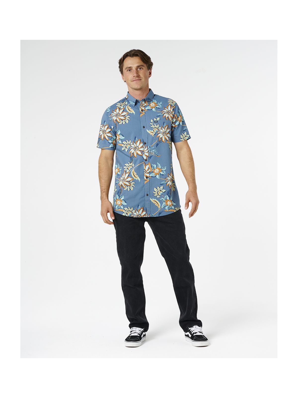 Koszula męska RIP CURL Sessions S/S Shirt niebieska