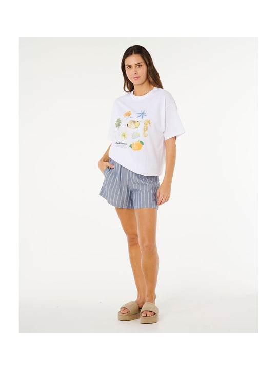 Koszulka damska RIP CURL Poolside Heritage Tee biała
