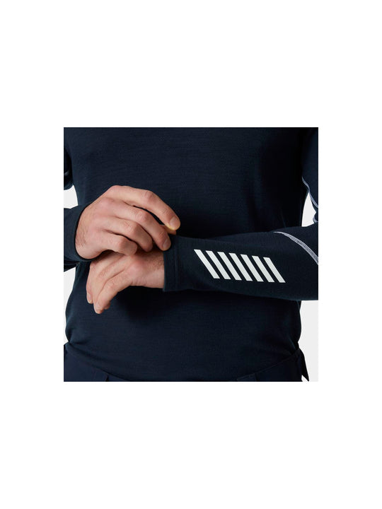 Koszulka męska HELLY HANSEN Lifa Merino Midweight Crew  kolor granatowy
