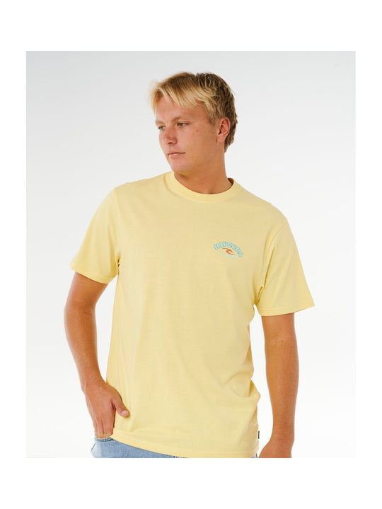 Koszulka męska RIP CURL Shred Til Tee żółta
