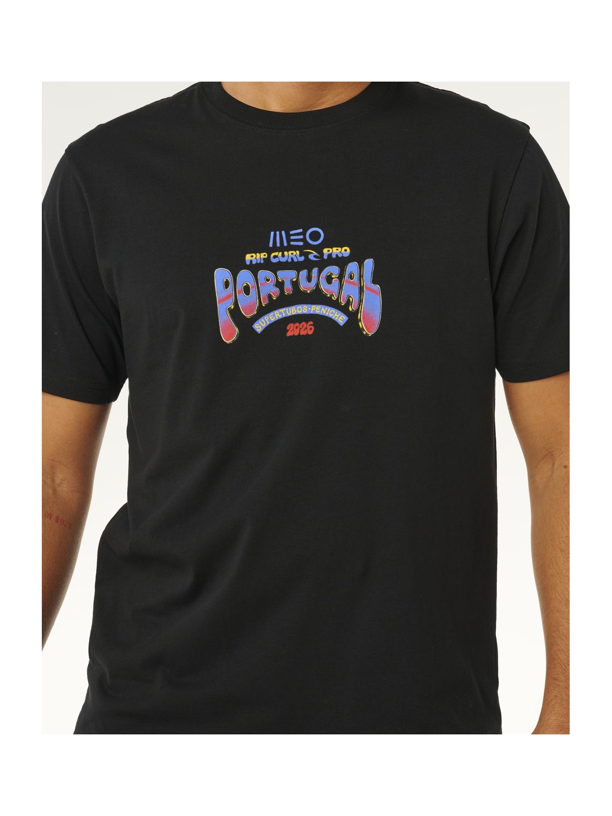 Koszulka męska RIP CURL Meo Peniche Pro 2026 Logo Tee czarna