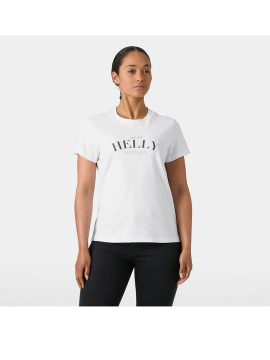 Koszulka damska HELLY HANSEN W Core Graphic T-Shirt 2.0 biała
