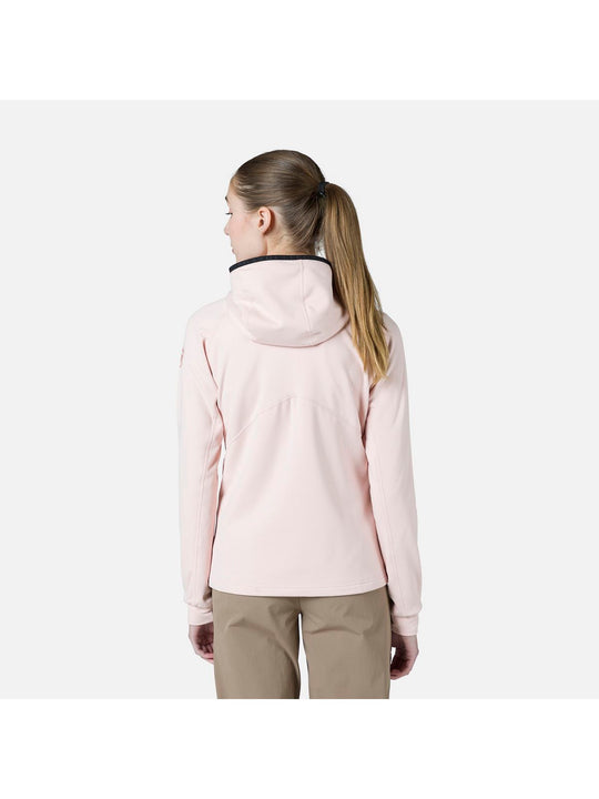 Bluza narciarska damska Rossignol W Mid Layer Thin Fz różowy - Adventure Sports
