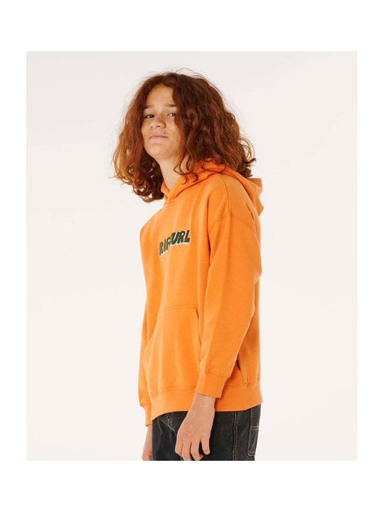 Bluza chłopięca RIP CURL Eternal Shred Logo Hood-Boy pomarańczowa
