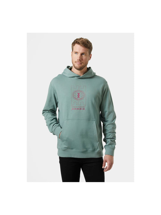 Bluza dresowa męska HELLY HANSEN Core Graphic Sweat Hoodie zielony - Adventure Sports

