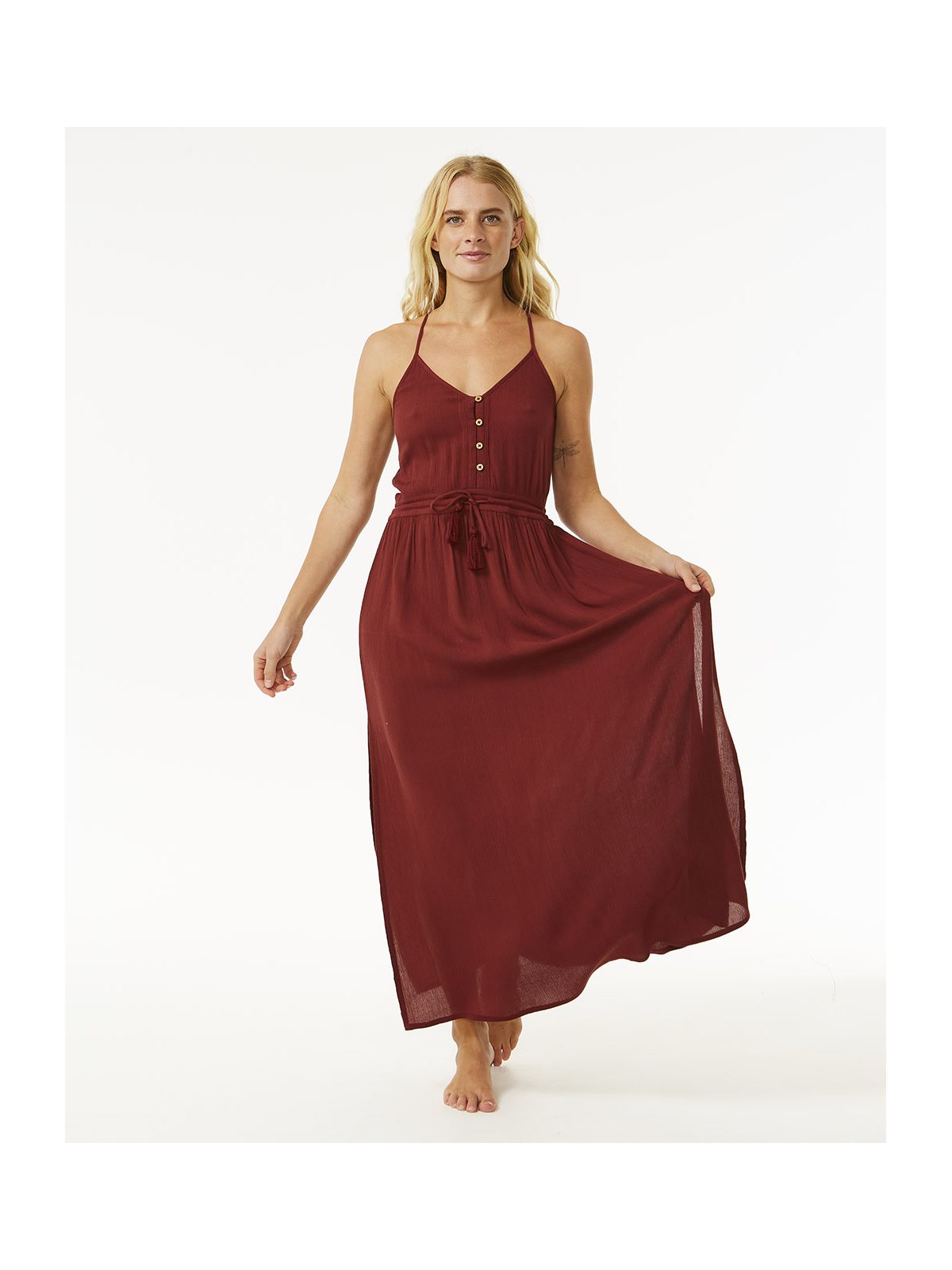 Sukienka RIP CURL Classic Surf Maxi Dress brązowy - Adventure Sports