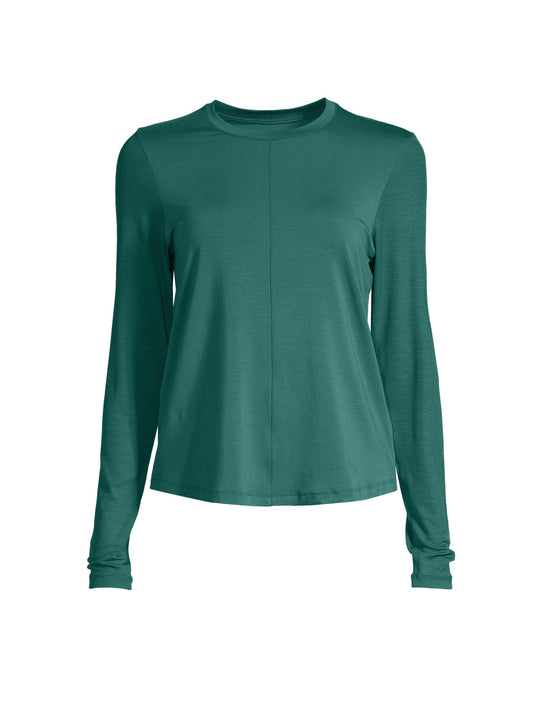 Koszulka CASALL Delight Crew Neck Long Sleeve zielony - Adventure Sports
