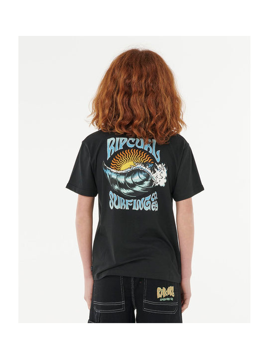 Koszulka RIP CURL HAZED &amp; TUBED TEE-BOY czarna
