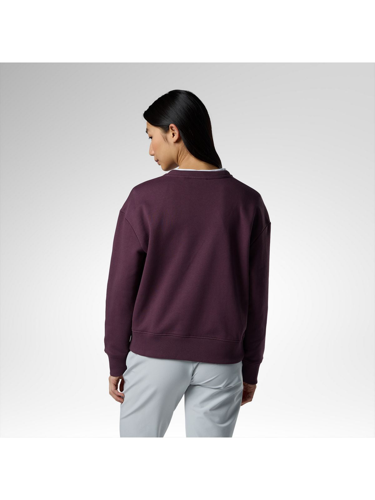 Bluza damska ROSSIGNOL W Presset Cn Relax Sweatshirt bordowa