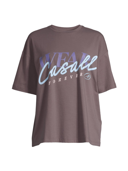 Koszulka treningowa damska CASALL Oversized Cotton Blend Tee kolor szary
