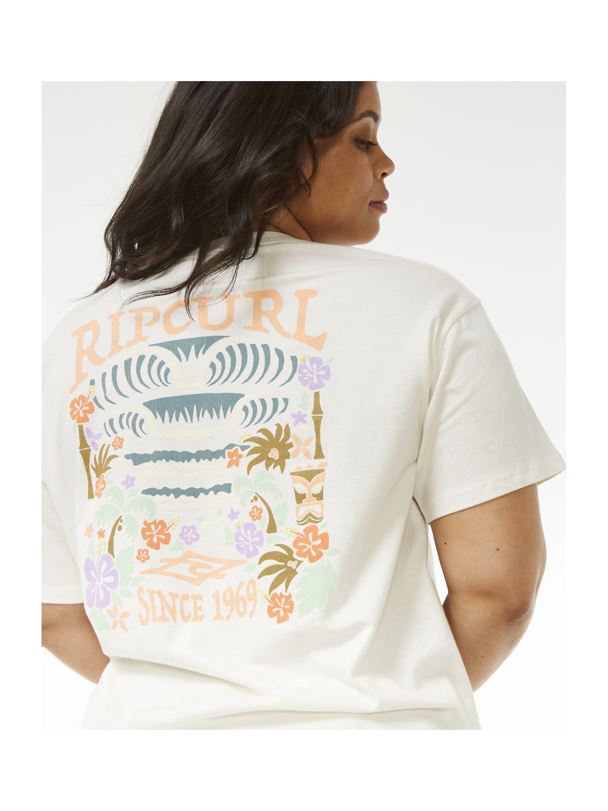Koszulka RIP CURL Tiki Tropics Relaxed Tee biały - Adventure Sports