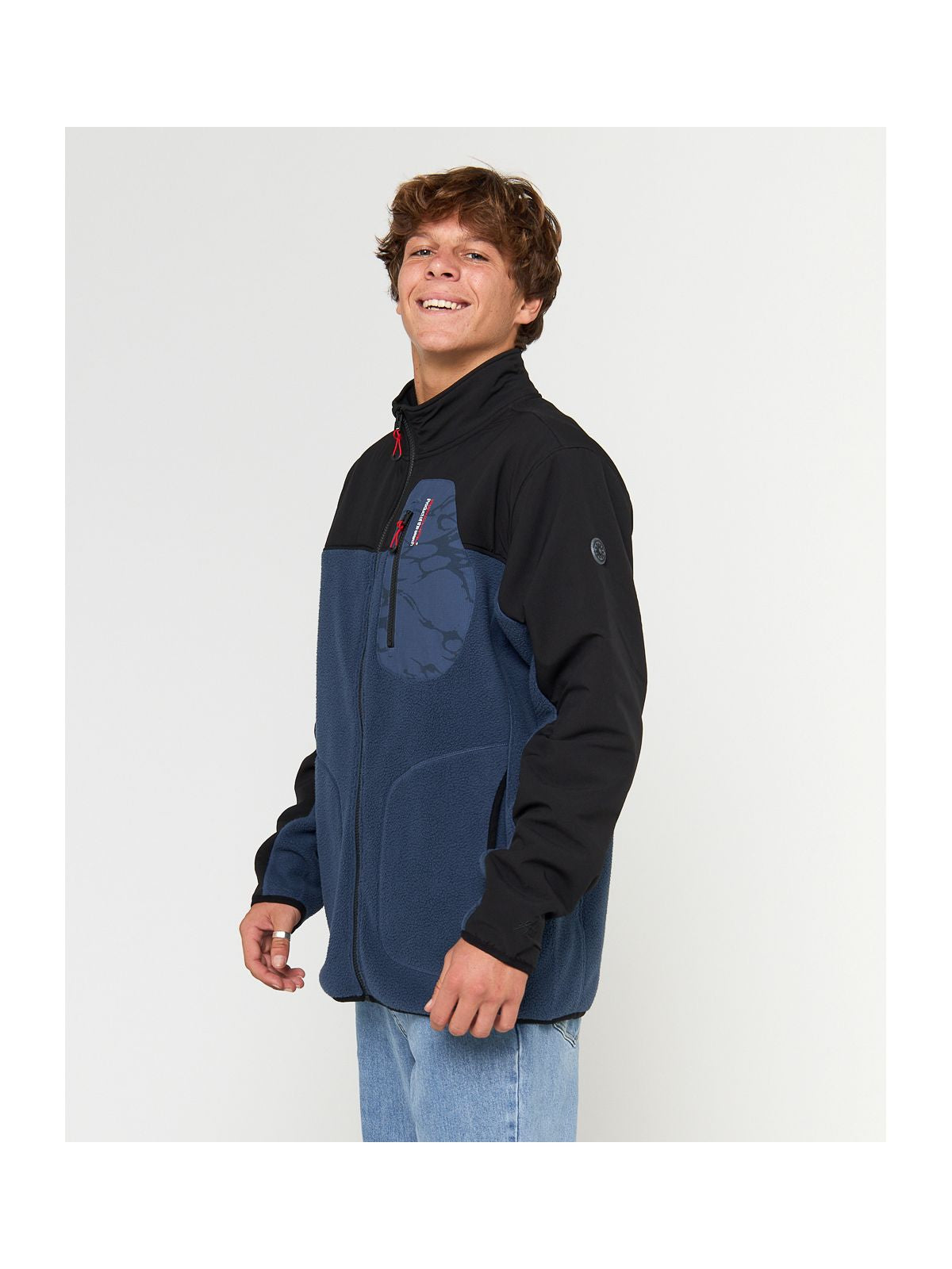 Bluza RIP CURL ANTI SERIES SEARCH ZIP CREW granatowa
