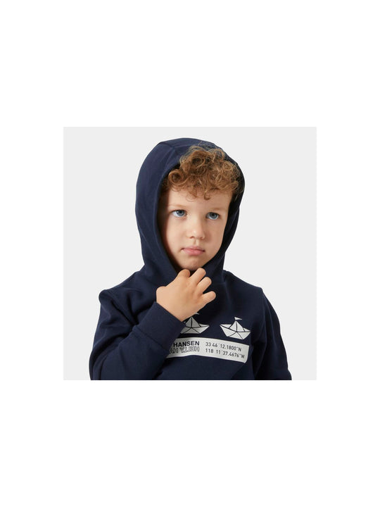 Bluza HELLY HANSEN K HH GRAPHIC HOODIE granatowy - Adventure Sports
