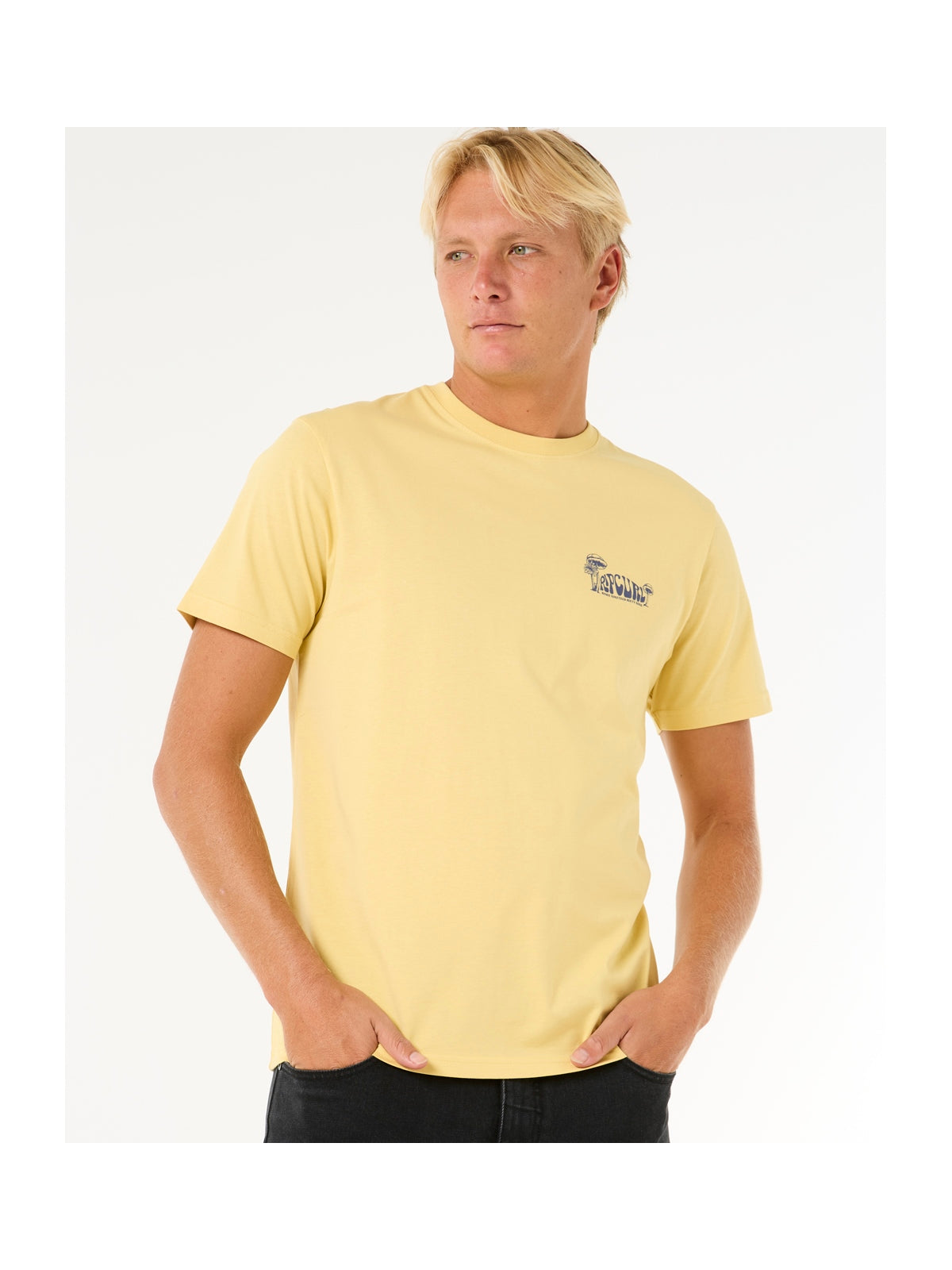Koszulka męska RIP CURL Keep On Trucking Tee żółta