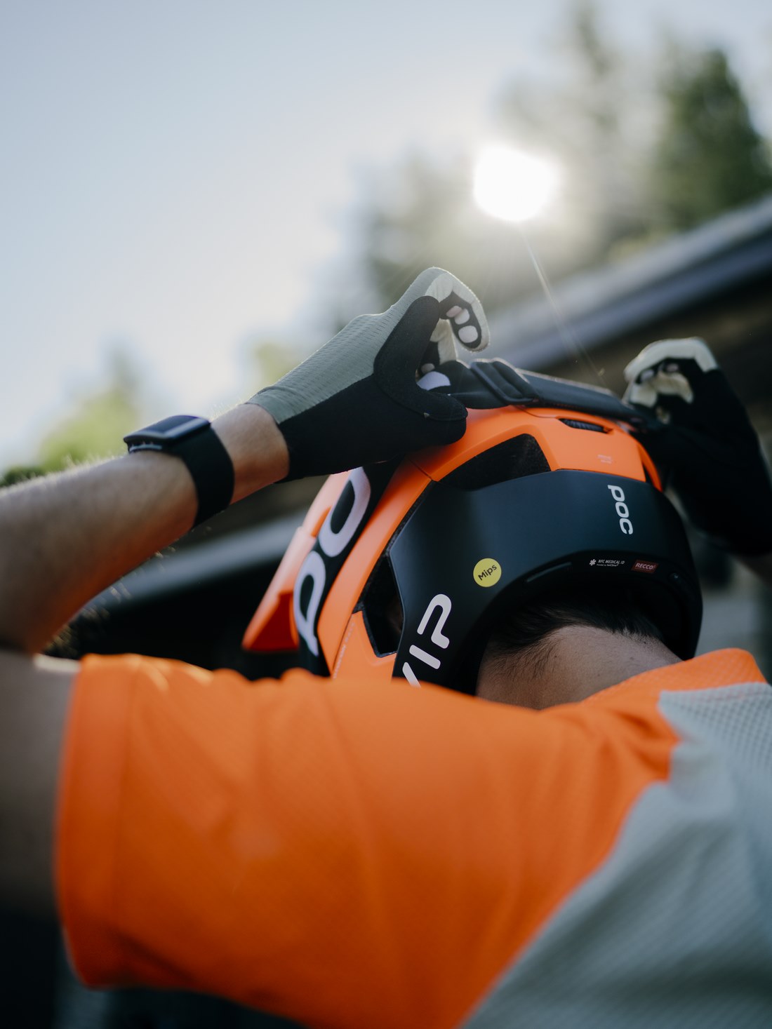 Kask rowerowy POC Otocon Race Mips pomarańczowy