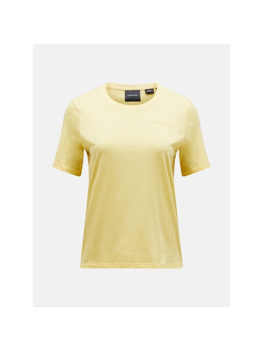 Koszulka PEAK PERFORMANCE Explore Logo Tee Women żółty - Adventure Sports
