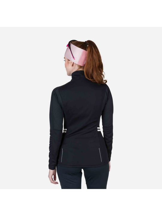 Koszulka damska ROSSIGNOL W Poursuite 1/2 Zip czarny
