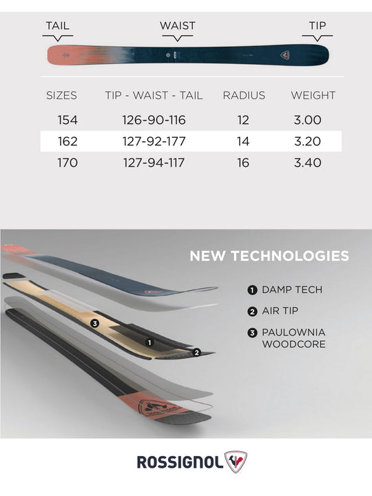 Narty freeride ROSSIGNOL RALLYBIRD 92 OPEN - Adventure Sports
