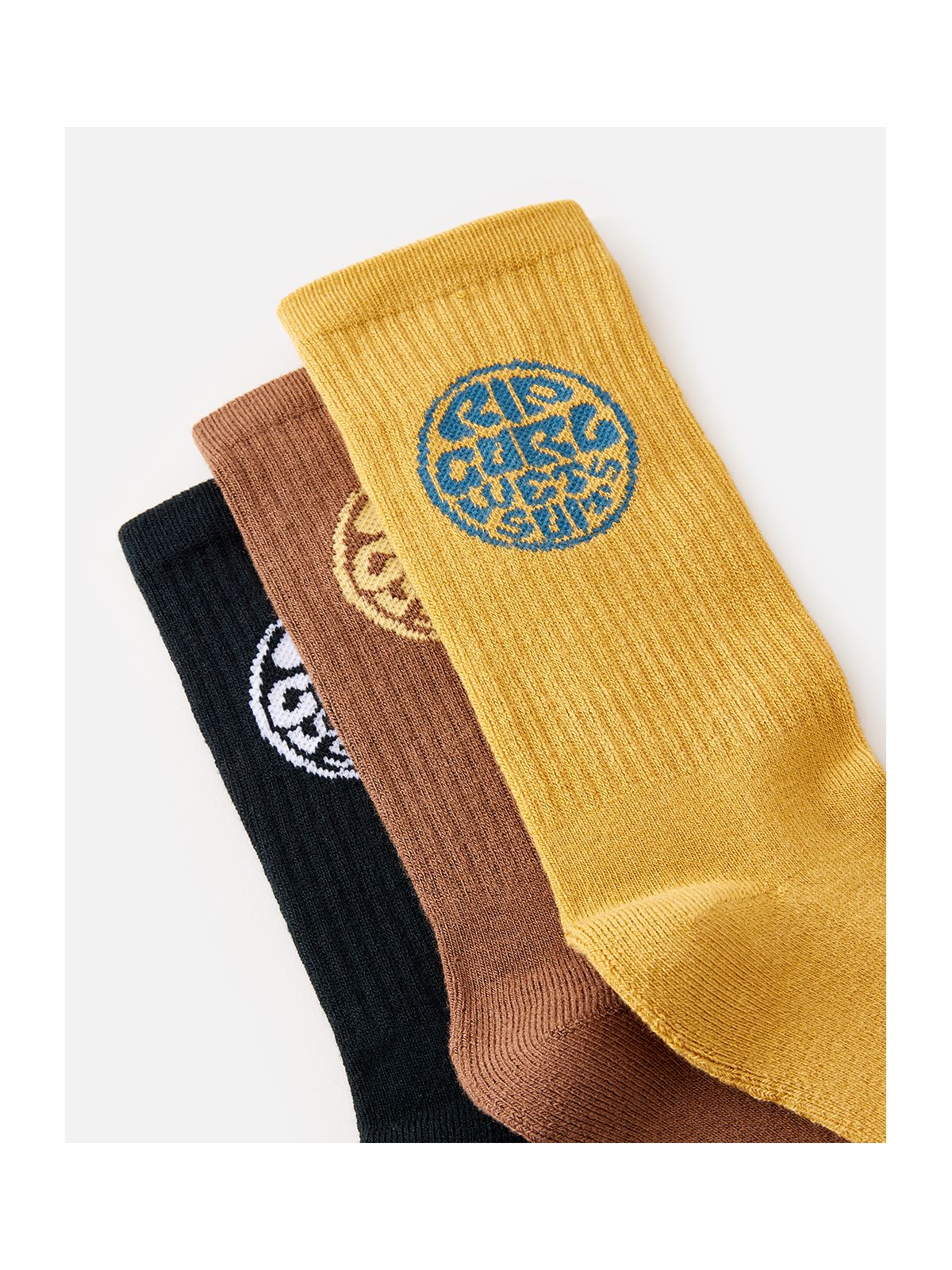 Skarpety RIP CURL Wetty Crew Sock 3-Pk brązowy - TU - Adventure Sports
