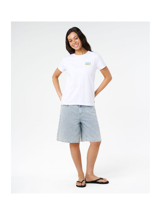 Koszulka damska RIP CURL Catalina Island Standard Tee biała
