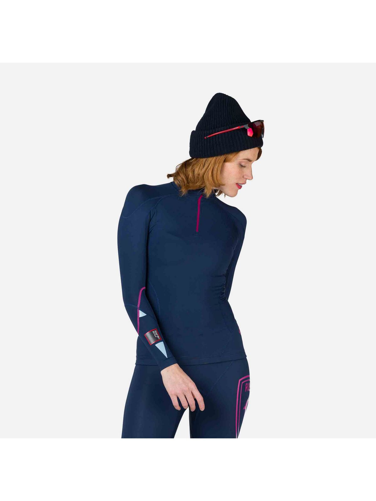 Koszulka Rossignol W Infini Compression Race Top granatowy - Adventure Sports