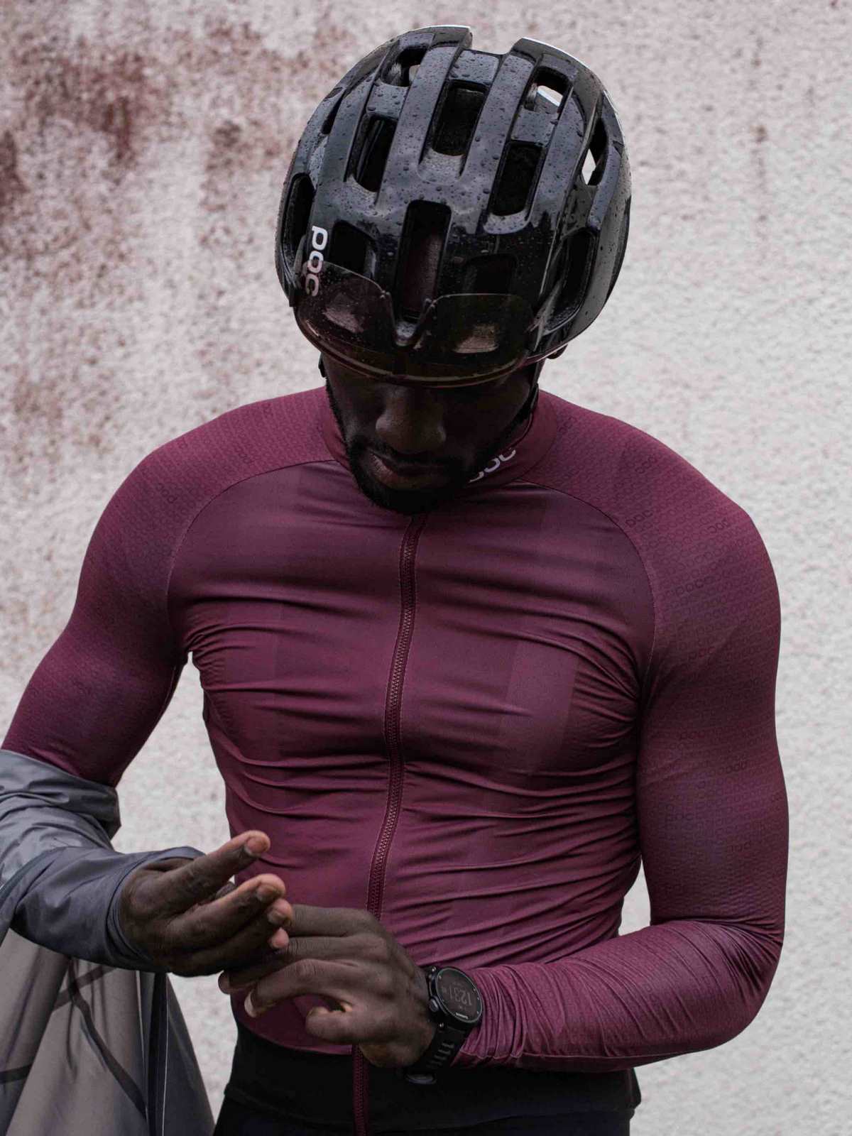 Koszulka rowerowa POC M’S ESSENTIAL ROAD LS - czerwony - Adventure Sports