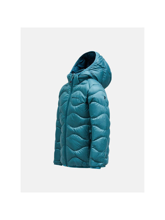 Kurtka puchowa dziecięca Peak Performance Jr Helium Down Hood Jacke zielony - narciarska - Adventure Sports
