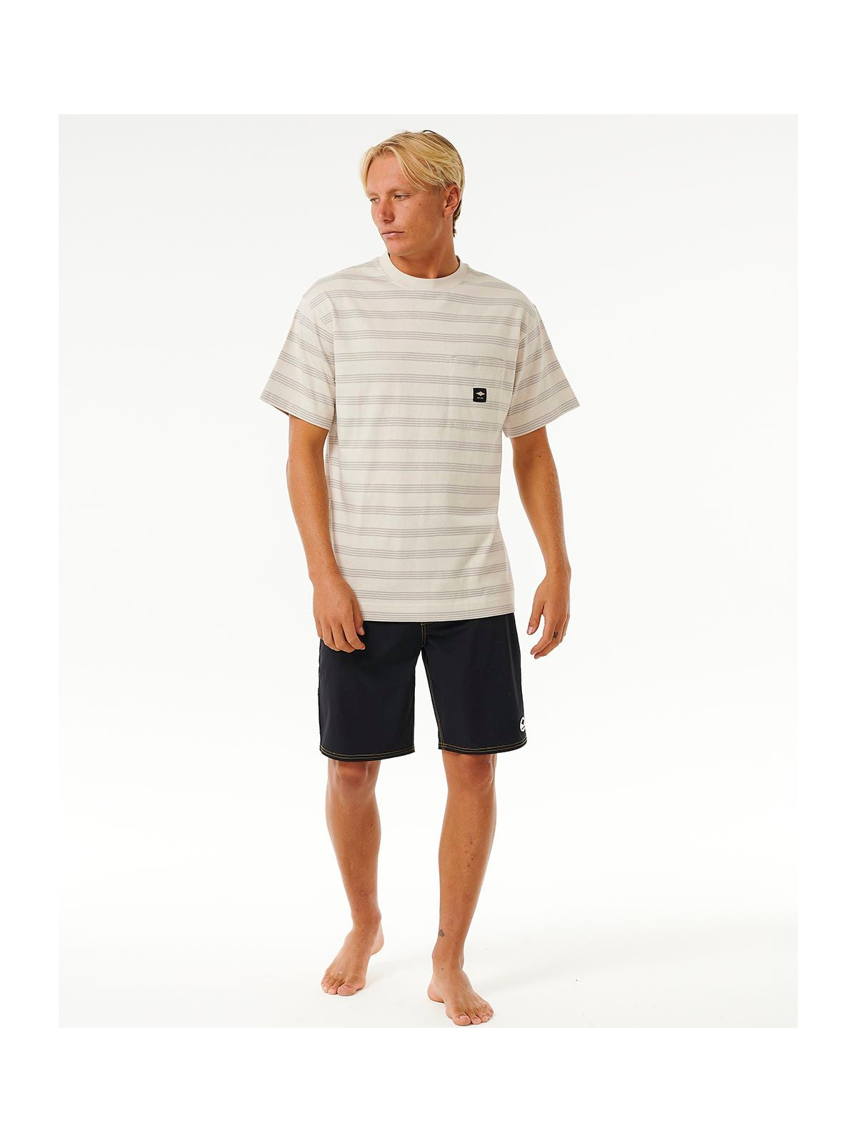 Koszulka RIP CURL Qsp Stripe Tee biały - Adventure Sports