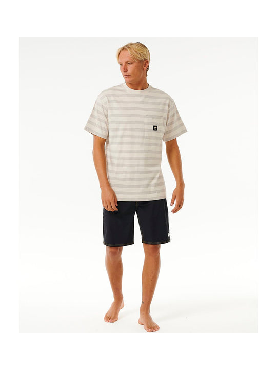 Koszulka RIP CURL Qsp Stripe Tee biały - Adventure Sports
