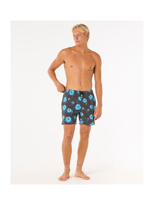 Szorty kąpielowe męskie RIP CURL Surf Revival Floral Volley czarne
