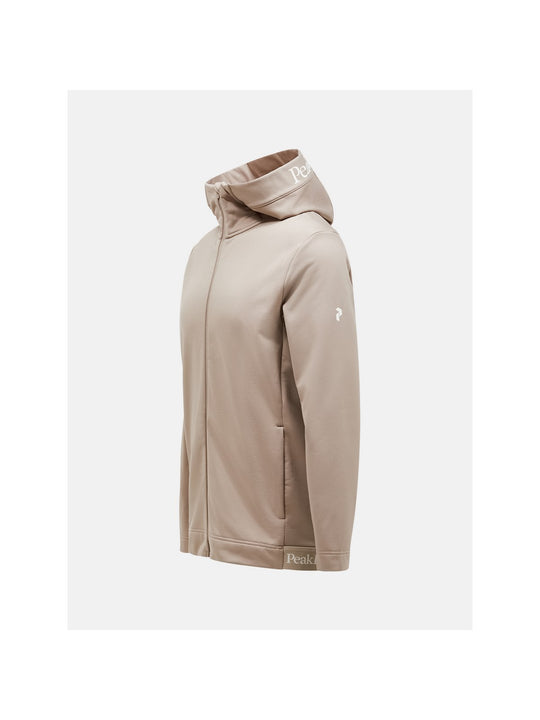 Bluza Peak Performance M Rider Tech Zip Hood beżowy - Adventure Sports

