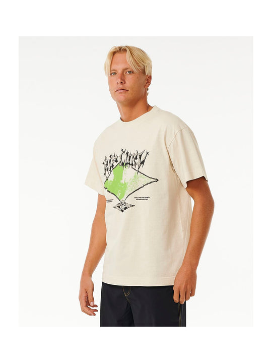 Koszulka RIP CURL Qsp Metal Core Tee biały - XS - Adventure Sports
